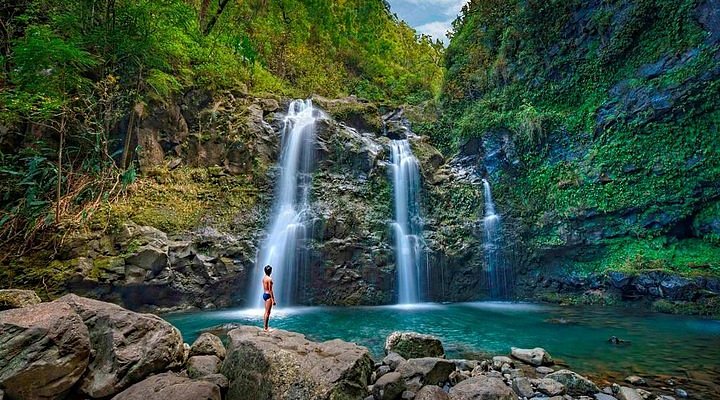 Waterfalls along the Road to Hana in Maui, part of the CGA Hawaiian Weekend Getaway