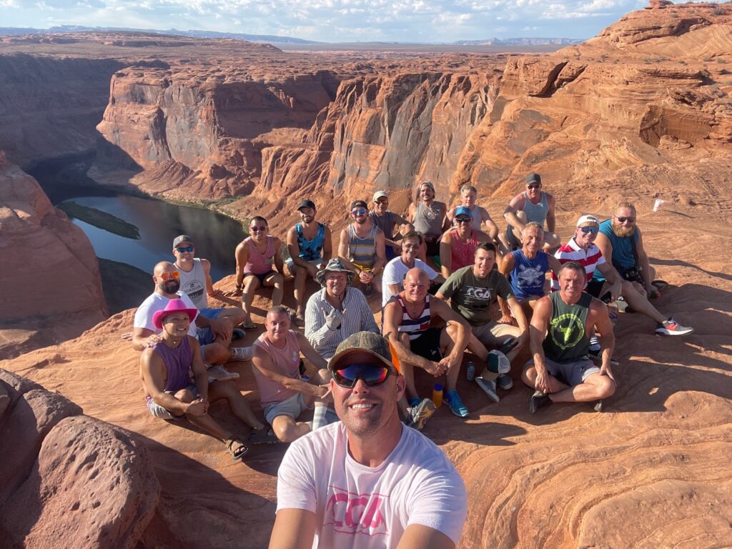 CGA Group at Horseshoe Bend Arizona before loading the houseboats.
