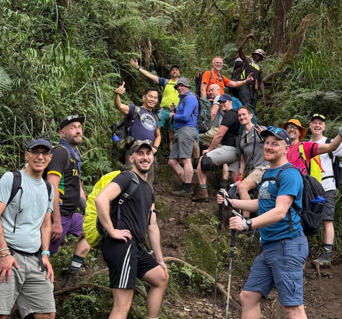 Our first day on our Kilimanjaro trek with Pride!