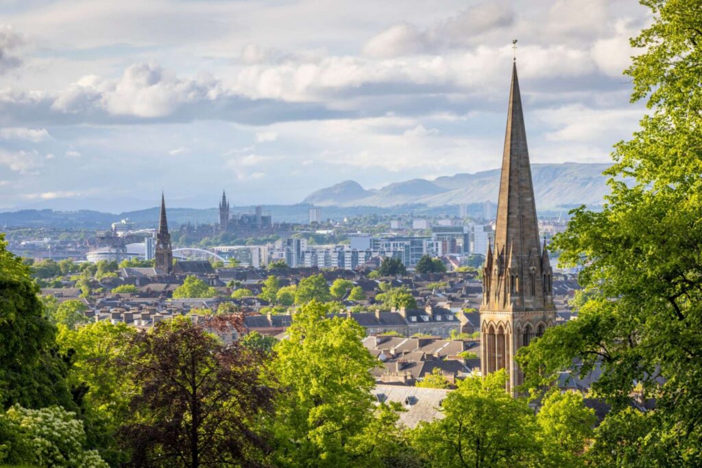 View of Glasgow from Queen’s Park during our Scotland Pride Adventure