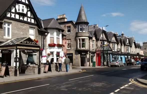 The Victorian streets of Pitlochry, explored on a guided walk during the Scotland LGBTQ+ trip